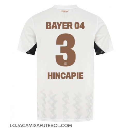 Camisa de Futebol Bayer Leverkusen Piero Hincapie #3 Equipamento Secundário 2024-25 Manga Curta